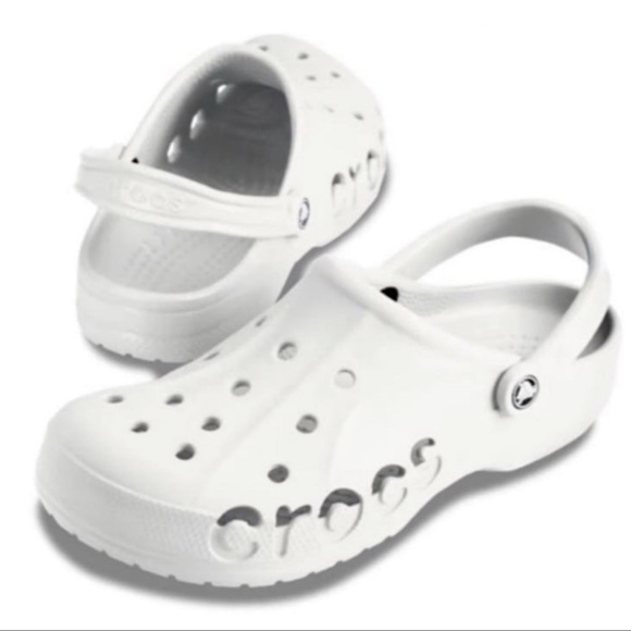 (NWT) Crocs Baya White Unisex Clog - Picture 1 of 11